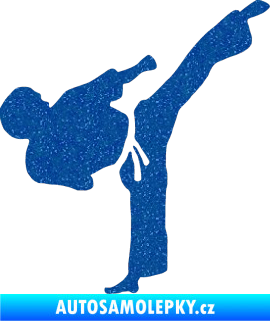 Samolepka Taekwondo 001 pravá Ultra Metalic modrá