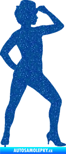Samolepka Tanec 007 pravá jazz tanečnice Ultra Metalic modrá