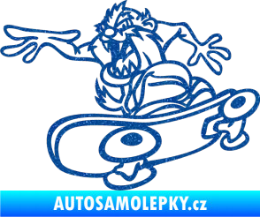 Samolepka Tazman skate levá Ultra Metalic modrá