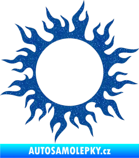 Samolepka Tetování 116 slunce s plameny Ultra Metalic modrá