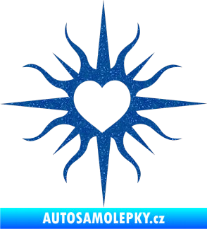 Samolepka Tetování 158 srdce Ultra Metalic modrá