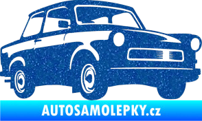 Samolepka Trabant karikatura pravá Ultra Metalic modrá
