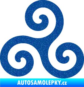 Samolepka Triskelion keltský znak Ultra Metalic modrá