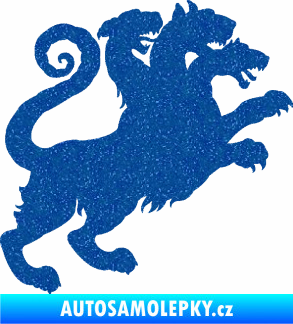 Samolepka Trojhlavý pes kerberos 002 pravá Ultra Metalic modrá