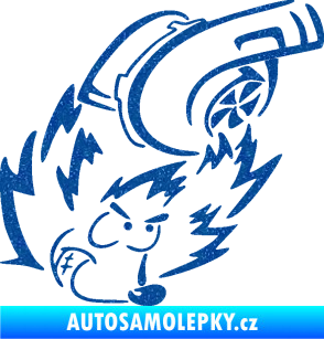 Samolepka Turbo ježek pravá Ultra Metalic modrá