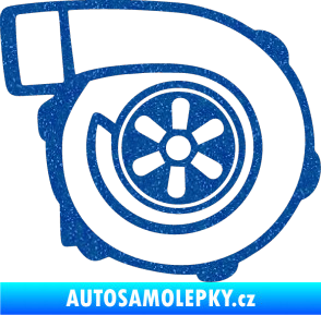 Samolepka Turbo silueta 001  pravá Ultra Metalic modrá