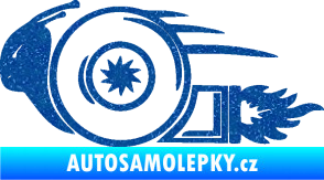 Samolepka Turbo šnek 002 levá Ultra Metalic modrá
