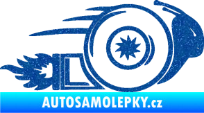 Samolepka Turbo šnek 002 pravá Ultra Metalic modrá