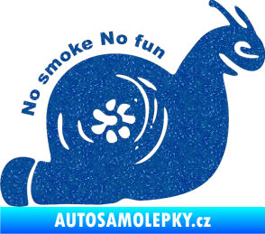 Samolepka Turbo šnek 005 no smoke no fun pravá Ultra Metalic modrá