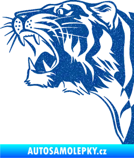 Samolepka Tygr 002 levá Ultra Metalic modrá