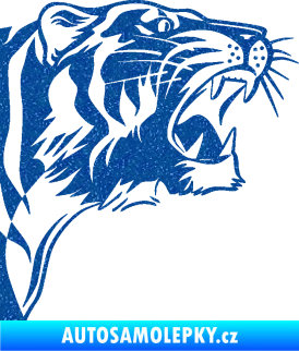 Samolepka Tygr 002 pravá Ultra Metalic modrá