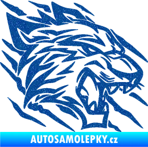 Samolepka Tygr 012 pravá drápance Ultra Metalic modrá