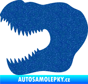 Samolepka Tyrannosaurus Rex lebka 001 levá Ultra Metalic modrá