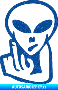 Samolepka UFO 008 levá Ultra Metalic modrá