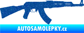 Samolepka Útočná puška AK 47 pravá Ultra Metalic modrá