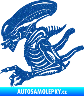 Samolepka Vetřelec 002 levá Ultra Metalic modrá