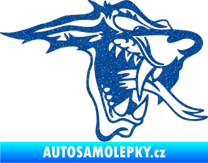Samolepka Vlk pravá Ultra Metalic modrá