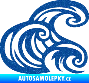 Samolepka Vlny 004 pravá moře Ultra Metalic modrá
