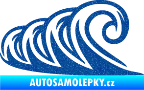 Samolepka Vlny 006 levá moře Ultra Metalic modrá