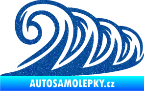 Samolepka Vlny 006 pravá moře Ultra Metalic modrá