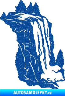 Samolepka Vodopád pravá krajina Ultra Metalic modrá