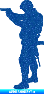 Samolepka Voják 002 levá Ultra Metalic modrá