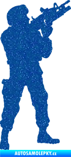 Samolepka Voják 004 pravá Ultra Metalic modrá