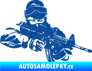 Samolepka Voják 009 pravá Ultra Metalic modrá