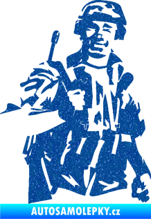 Samolepka Voják 014 pravá Ultra Metalic modrá