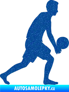 Samolepka Voleybal 014 pravá Ultra Metalic modrá