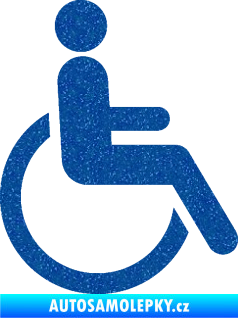 Samolepka Vozíčkář 002 invalida - pravá Ultra Metalic modrá
