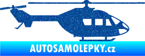 Samolepka Vrtulník 001 pravá helikoptéra Ultra Metalic modrá