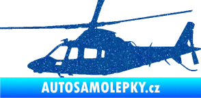 Samolepka Vrtulník 004 levá helikoptéra Ultra Metalic modrá