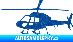 Samolepka Vrtulník 007 levá helikoptéra Ultra Metalic modrá