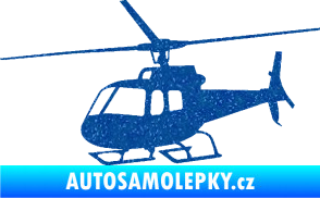 Samolepka Vrtulník 008 levá helikoptéra Ultra Metalic modrá