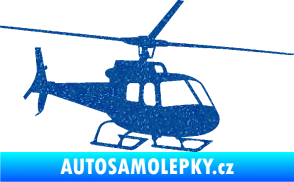 Samolepka Vrtulník 008 pravá helikoptéra Ultra Metalic modrá