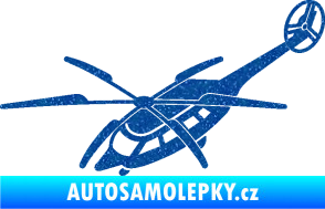 Samolepka Vrtulník 011 levá helikoptéra Ultra Metalic modrá