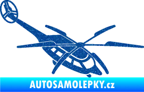 Samolepka Vrtulník 011 pravá helikoptéra Ultra Metalic modrá