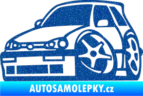 Samolepka VW Golf 3 karikatura levá Ultra Metalic modrá