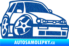 Samolepka VW Golf 3 karikatura pravá Ultra Metalic modrá