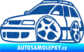 Samolepka VW Passat b6 karikatura levá Ultra Metalic modrá