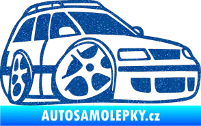 Samolepka VW Passat b6 karikatura pravá Ultra Metalic modrá