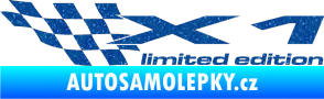 Samolepka X1 limited edition levá Ultra Metalic modrá