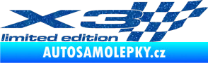 Samolepka X3 limited edition pravá Ultra Metalic modrá