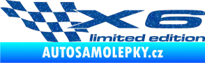 Samolepka X6 limited edition levá Ultra Metalic modrá