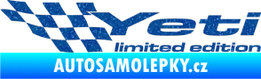 Samolepka Yeti limited edition levá Ultra Metalic modrá