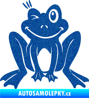 Samolepka Žába 010 levá mrkající Ultra Metalic modrá