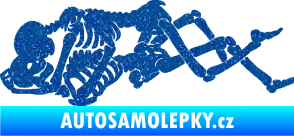 Samolepka Zamilované kostry 001 levá láska až za hrob Ultra Metalic modrá