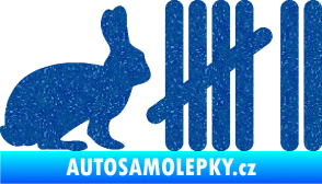 Samolepka Zářezy 003 zajíc Ultra Metalic modrá