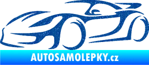 Samolepka Závodní auto 002 levá Ultra Metalic modrá